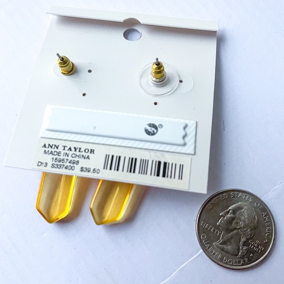 ANN TAYLOR Citrine & Gemstone Dangle Earrings - Picture 2 of 3